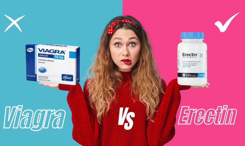 ما الفرق بين إريكتين Erectin والفياجرا Viagra